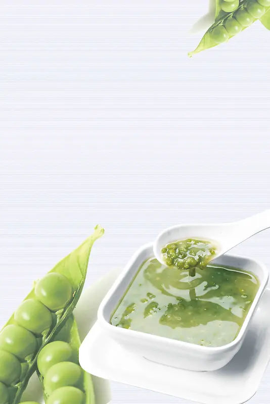 简约时尚美食绿豆汤海报背景