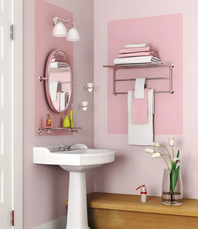 粉色温馨浴室设计背景