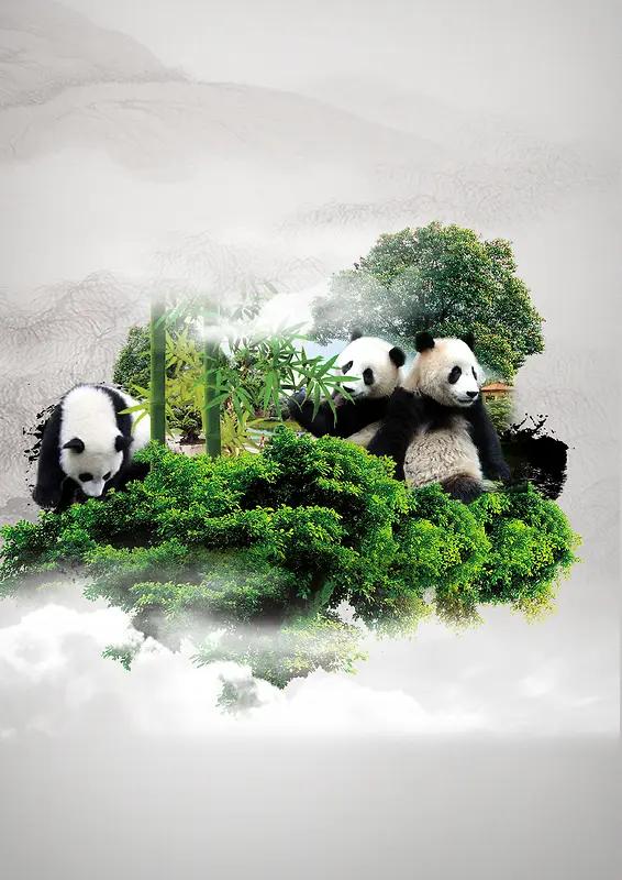 熊猫海报背景