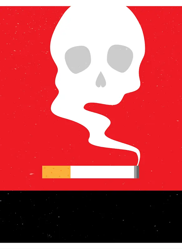 卡通手绘世界无烟日禁烟主题海报背景素材