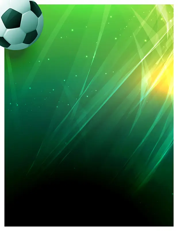 质感光线光效足球球赛绿色科幻背景素材