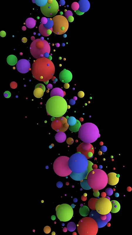 立体彩色球体H5背景图