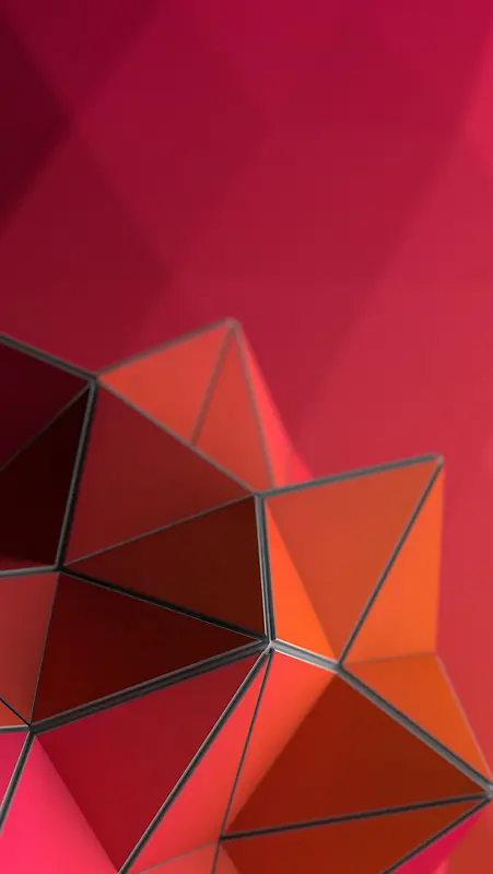 几何红底三角渐变H5背景素材