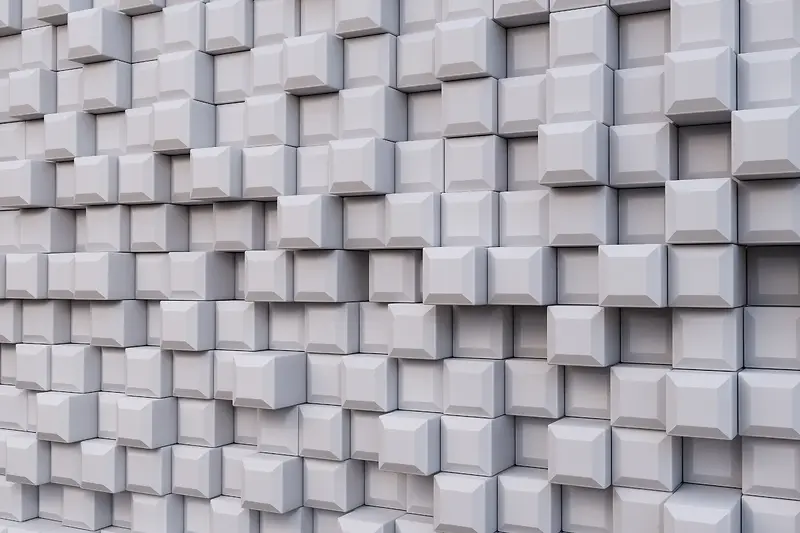 正方体白色立体3D墙面科技感背景图