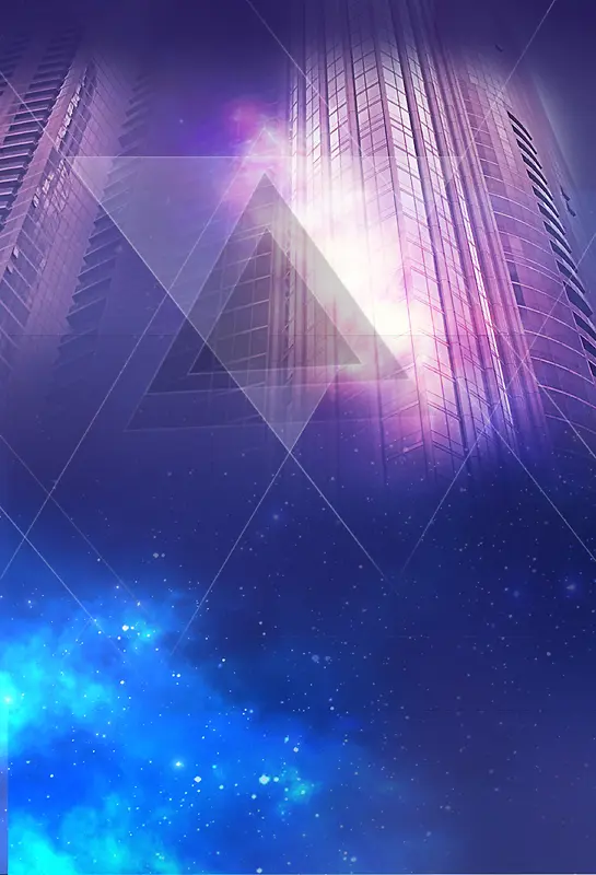 房产星空广告展板背景素材