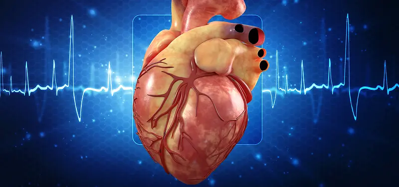 心脏科技商务医疗蓝色海报背景