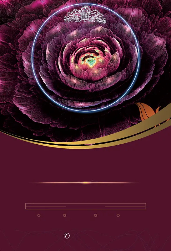 大气鲜花画册紫色背景素材