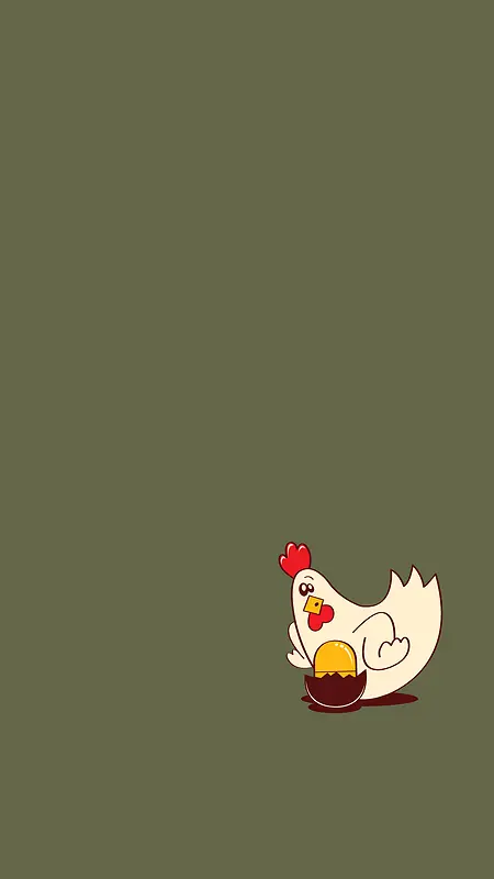 母鸡抽象卡通h5背景