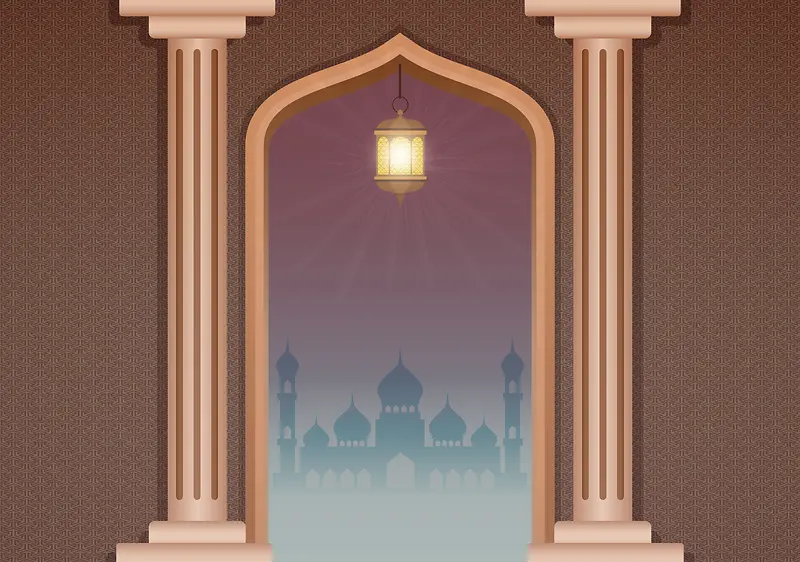 异域风情宗教阿拉伯城市海报背景材料