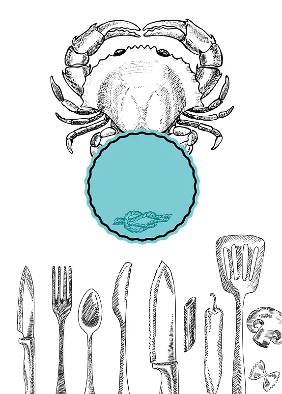 西式餐厅海鲜创意菜单背景