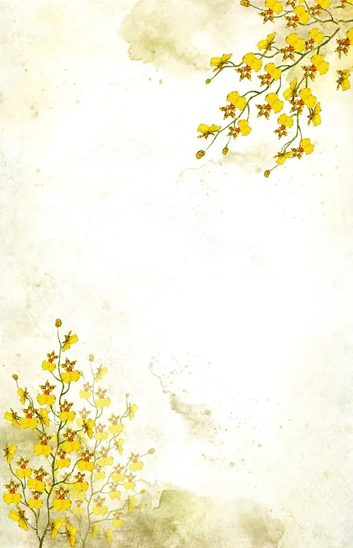 唯美黄花背景底纹海报背景素材