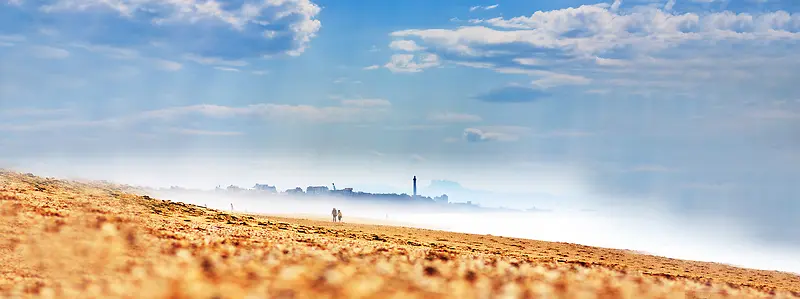 国外旅游沙土背景banner