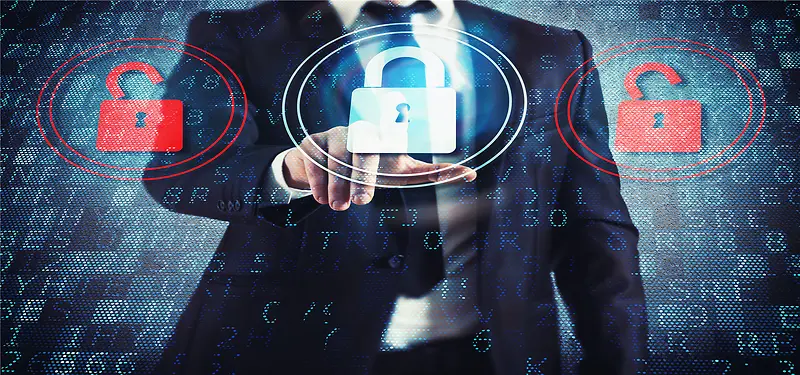 密码锁网络安全科技商务背景