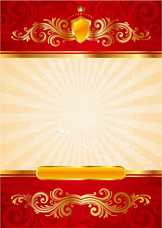 红色时尚欧式花纹画册封面背景
