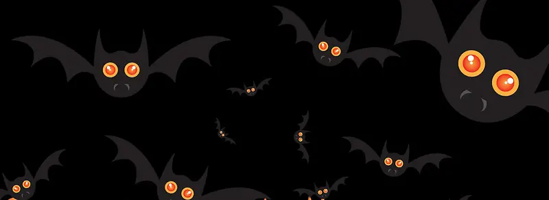 黑夜里的蝙蝠卡通背景