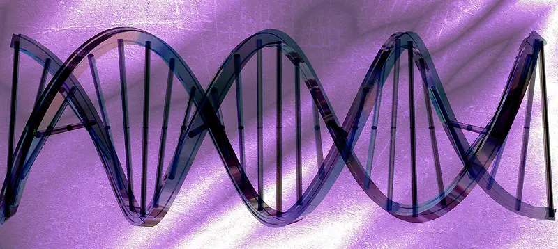 DNA双螺旋线条蓝色科技背景