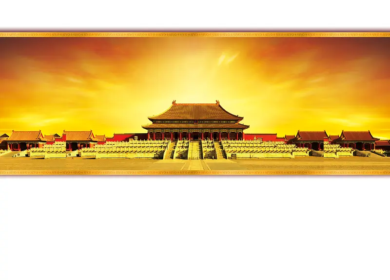 中国风中式宫殿建筑背景素材