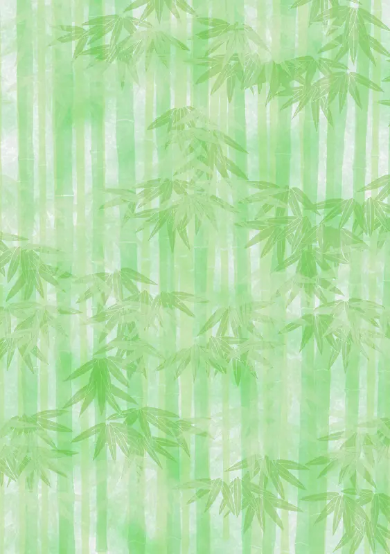 绿色手绘竹子背景素材