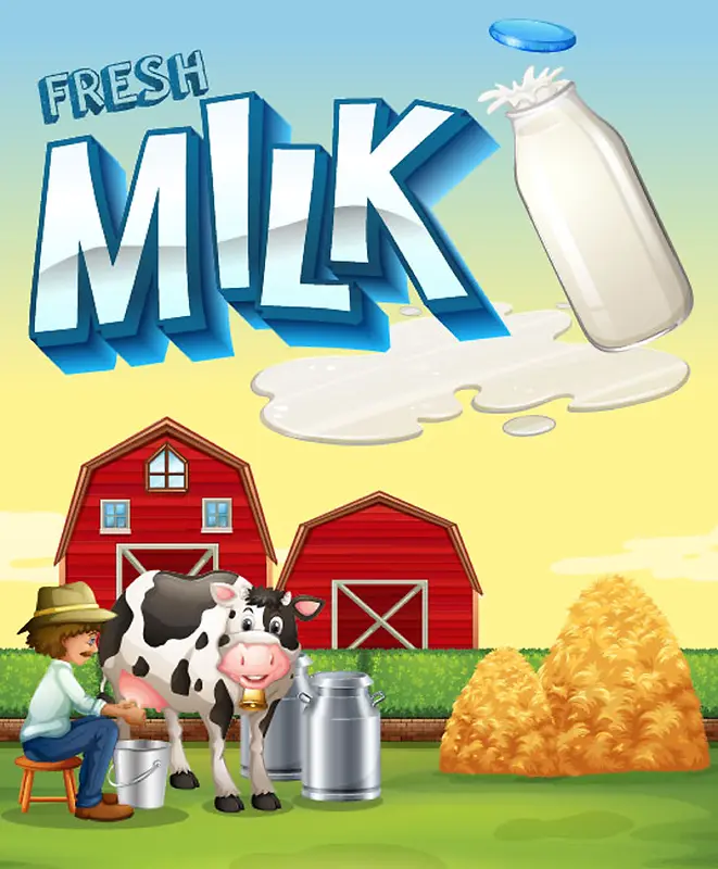 牛奶海报背景