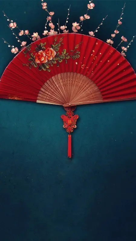 中国风唯美扇子H5图