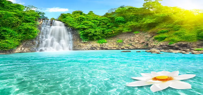 瀑布流水风景