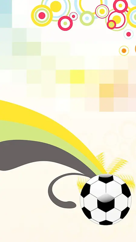 多彩纹理足球元素背景图