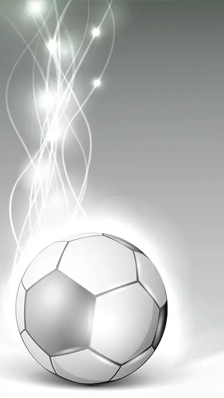 灰色光带足球元素背景图