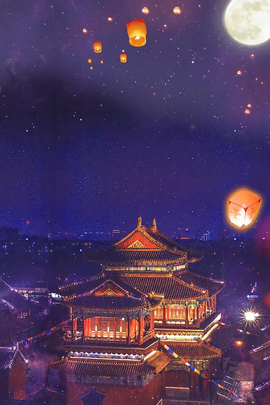 中元节传统节日背景素材