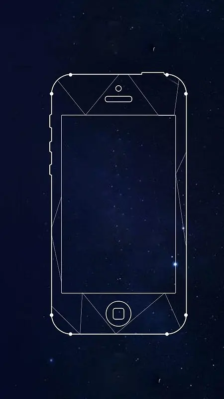 湛蓝夜空移动设备H5背景素材