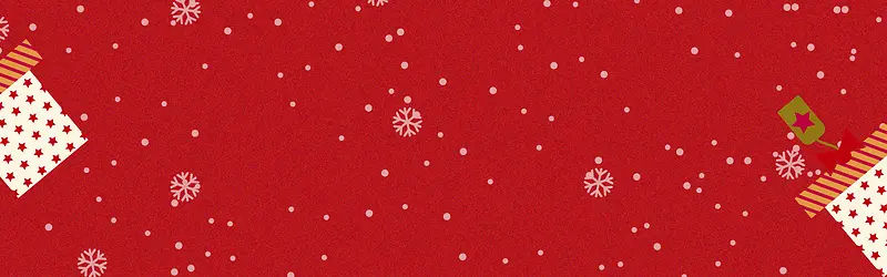 冬季卡通圣诞节红色banner