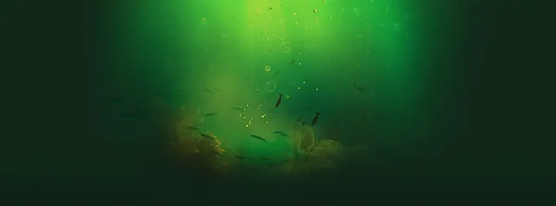 深绿海底背景