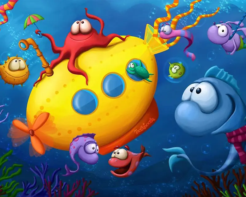 海底世界可爱动画背景