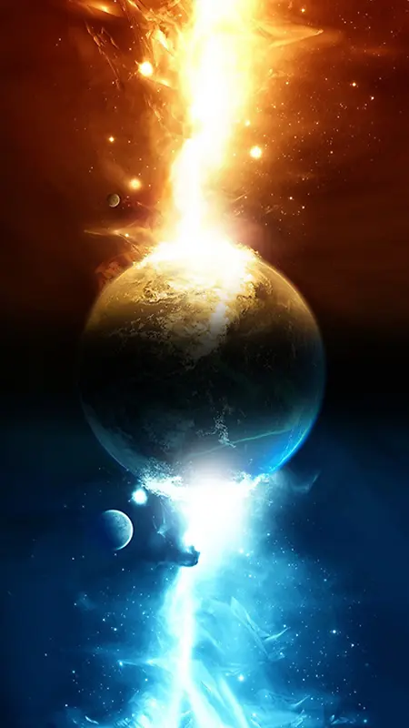 科技太空碰撞背景