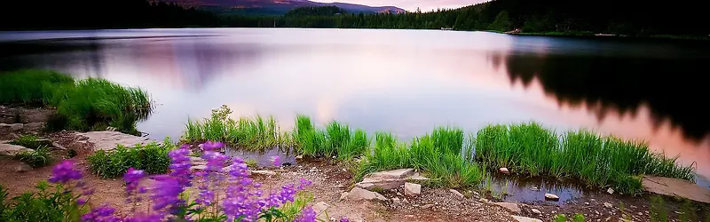 平静的湖面背景