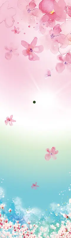 手绘 春季商场促销海报背景素材