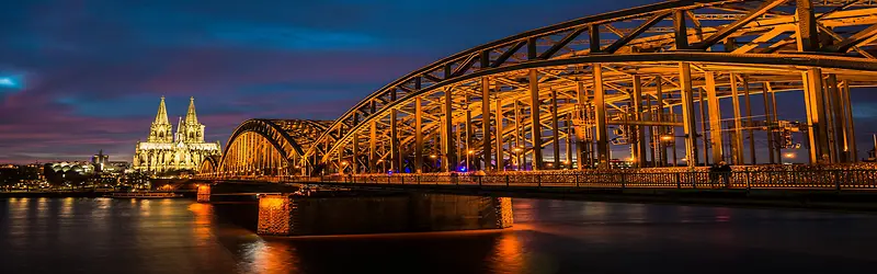 城市夜晚桥梁背景