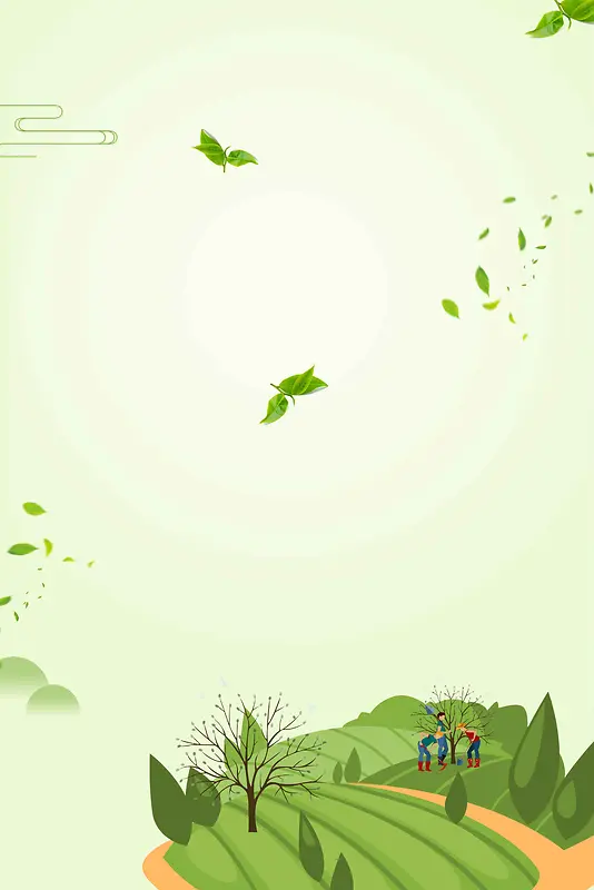 植树节绿色卡通简约清新背景