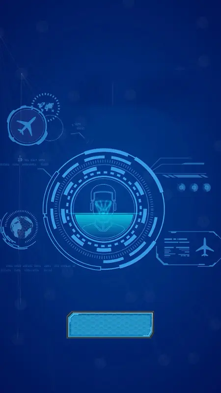 旅游网上订票科技感商务蓝色H5背景素材