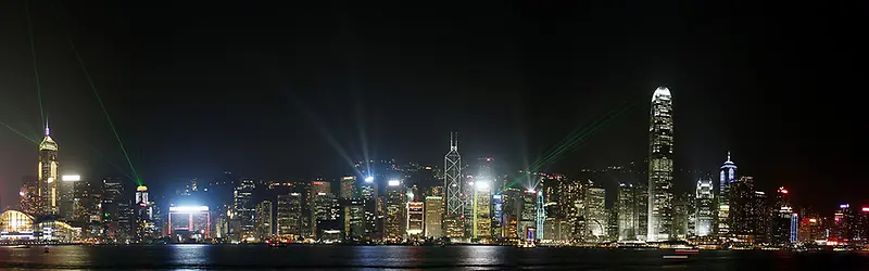 香港璀璨夜景banner背景