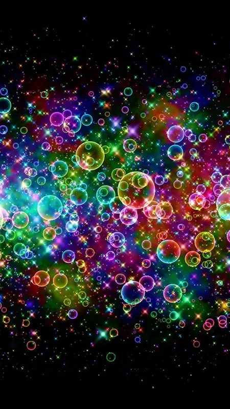 抽象彩色泡泡H5背景