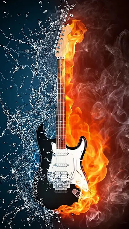 创意梦幻吉他H5背景