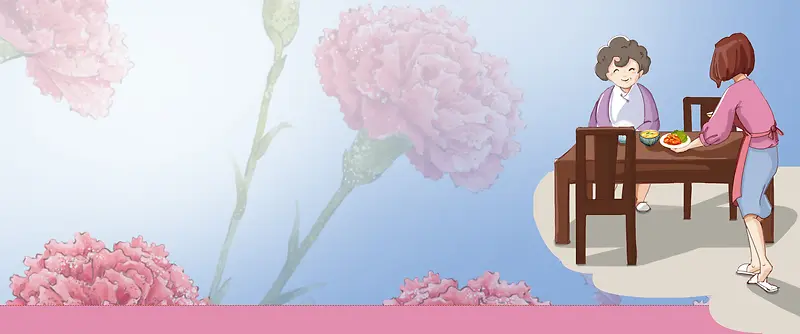 母亲节团圆海报背景banner