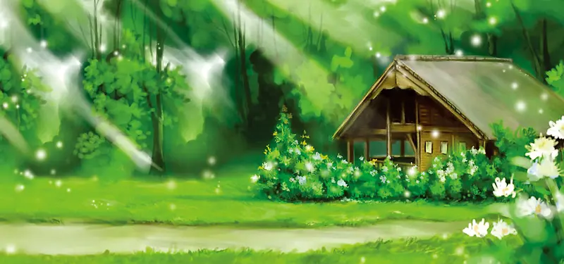 梦幻童话小屋背景