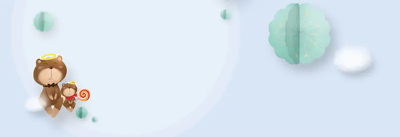 卡通熊棒棒糖背景图