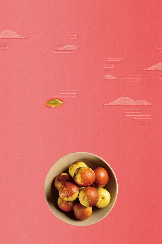 美味冬枣红色简约美食水果促销海报