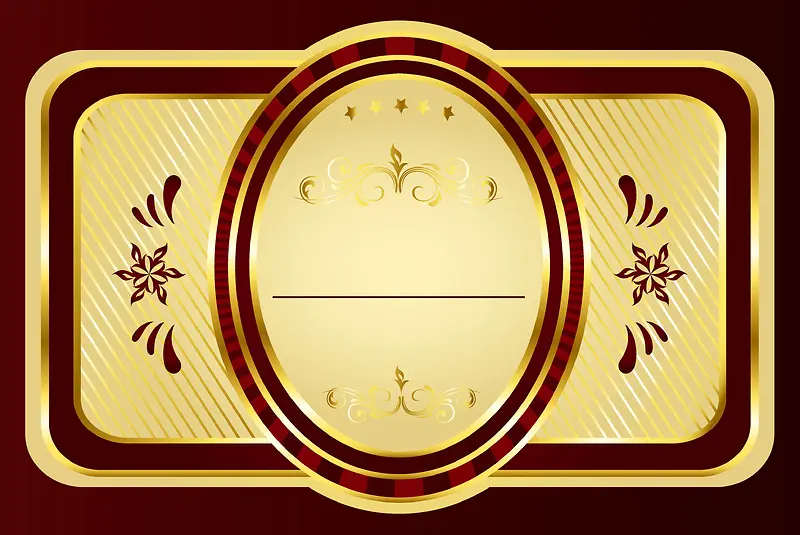 古典花纹经典欧式复古金色质感卡片背景