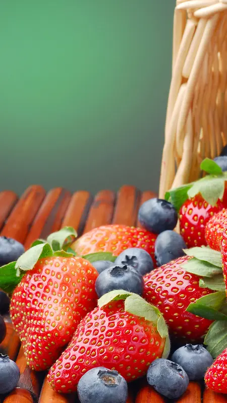 新鲜蔬果草莓背景
