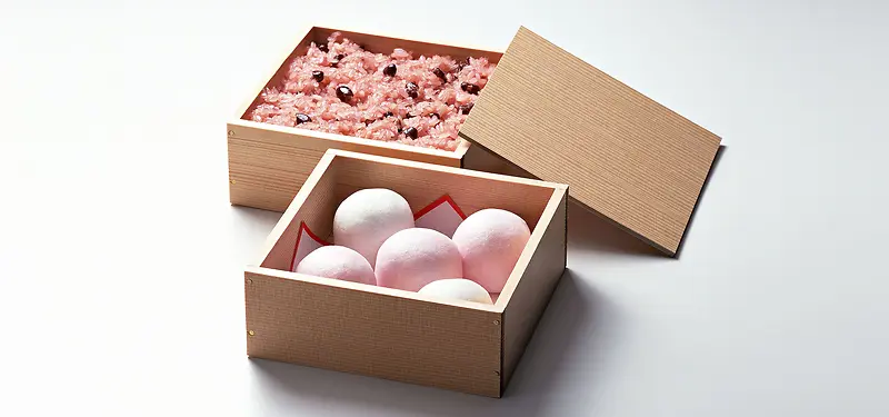 日系樱花美食团子米饭木质食盒