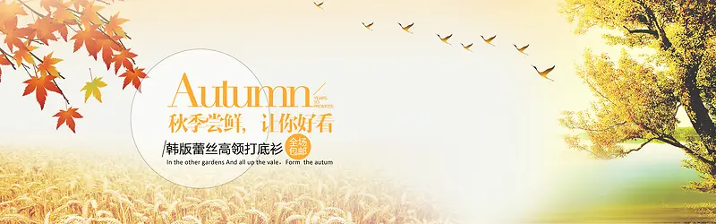 淘宝秋季女装海报背景