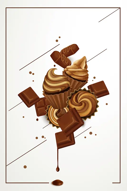巧克力宣传海报背景